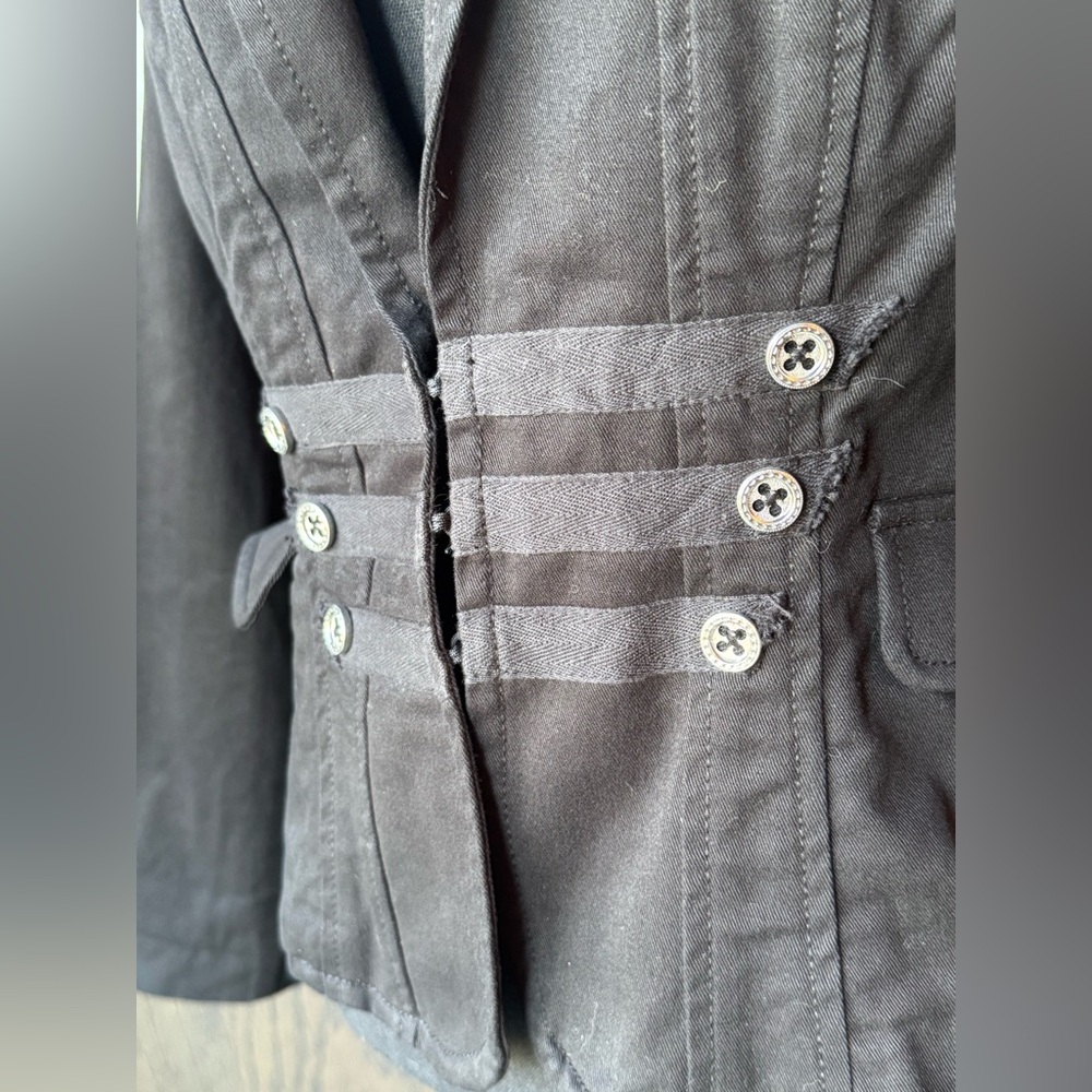 CAbi Black Structured Military-Inspired Blazer Jacket - Picture 5 of 7